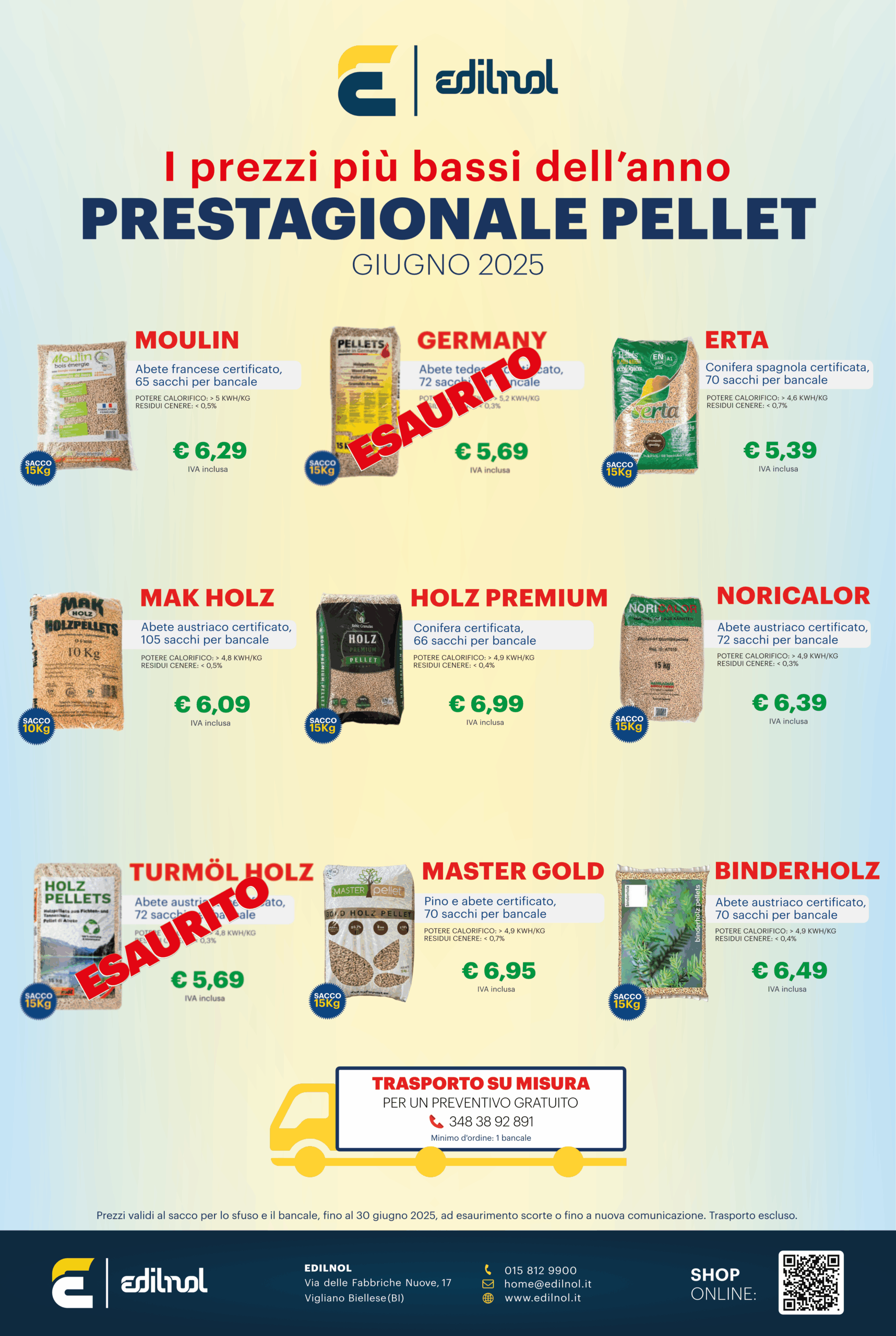 Prestagionale pellet giugno
