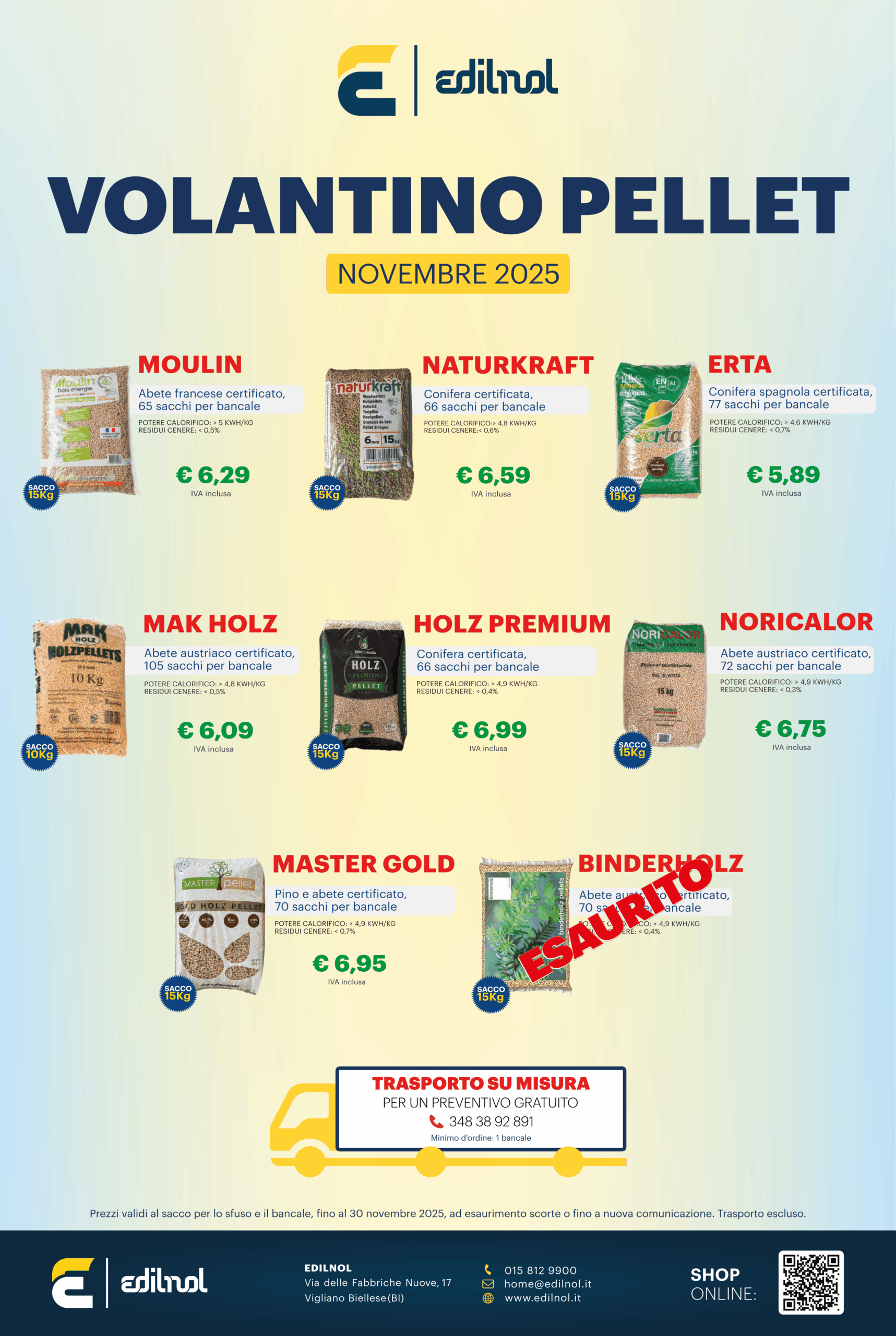 volantino pellet novembre edilnol