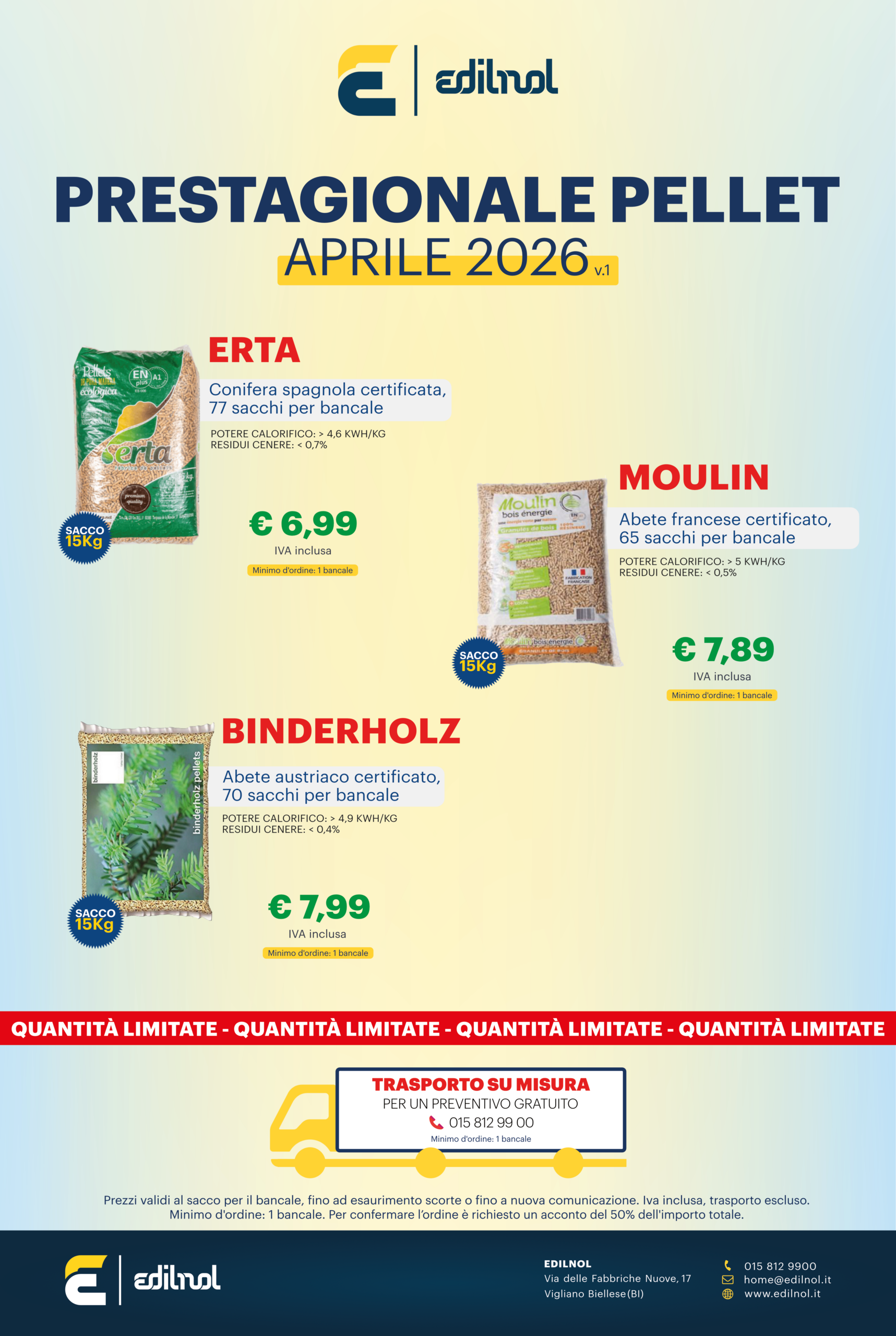 volantino pellet prestagionale